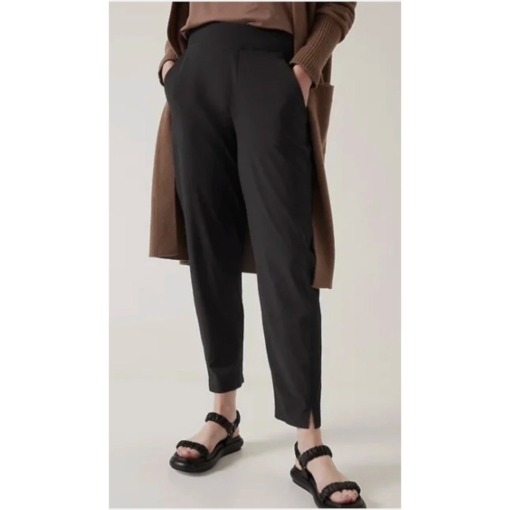 ATHLETA Brooklyn Ankle Pant Black Pants 10 Stretch Tapered Travel #198671 $99 - Picture 1 of 12